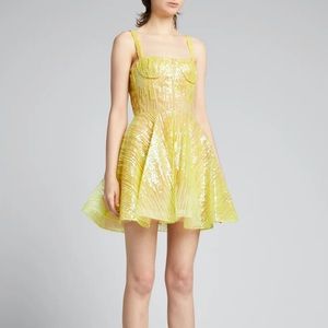 Bronx and Banco Mademoiselle Sequin Neon Yellow Dress